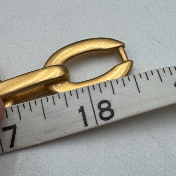 Coach Chunky Chain Satin finish and Monogram links 18” bright woman’s necklace - Picture 10 of 10